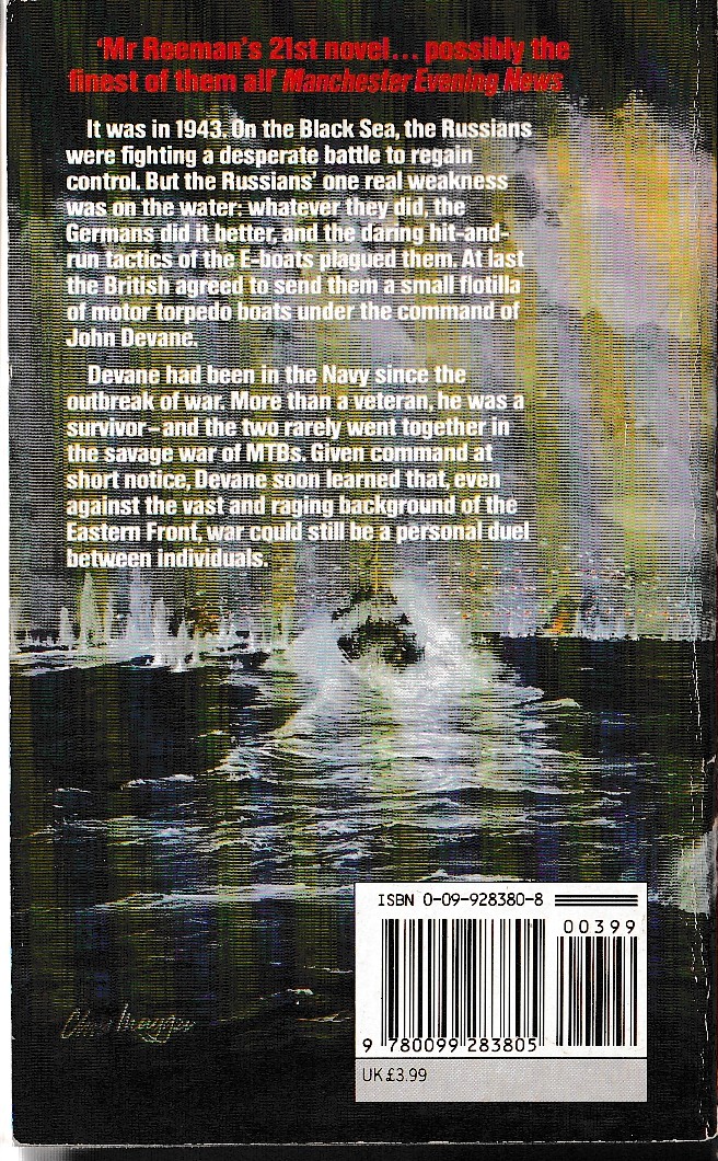 Douglas Reeman  TORPEDO RUN magnified rear book cover image