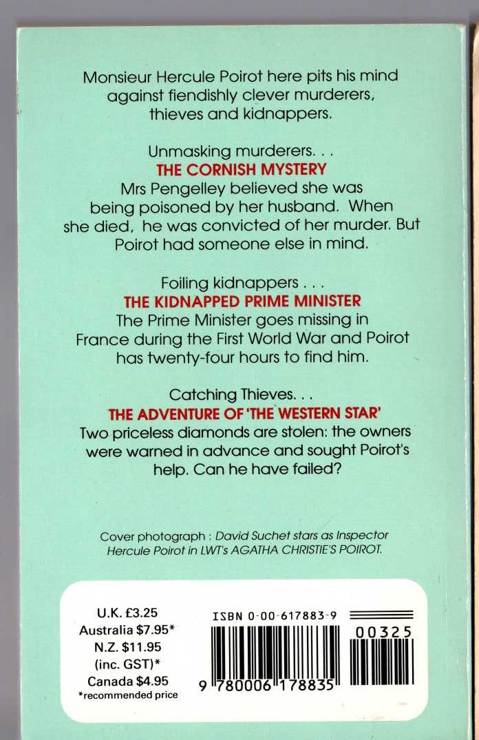 Agatha Christie  AGATHA CHRISTIE'S POIROT. BOOK TWO (TV tie-in) magnified rear book cover image
