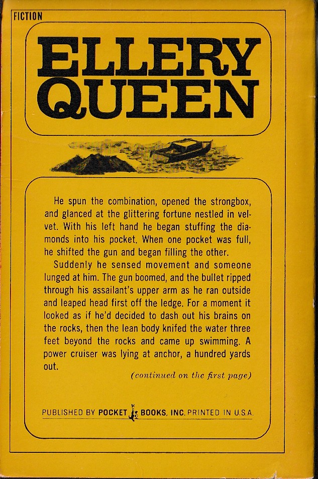 Ellery Queen  THE KILLER TOUCH magnified rear book cover image