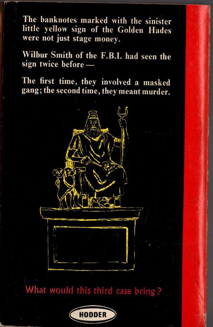 Edgar Wallace  THE GOLDEN HADES magnified rear book cover image