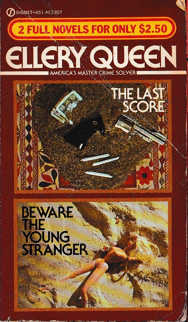 Ellery Queen  THE LAST SCORE and BEWARE THE YOUNG STRANGER front book cover image