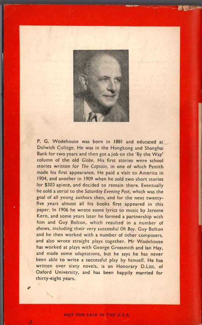 P.G. Wodehouse  BIG MONEY magnified rear book cover image
