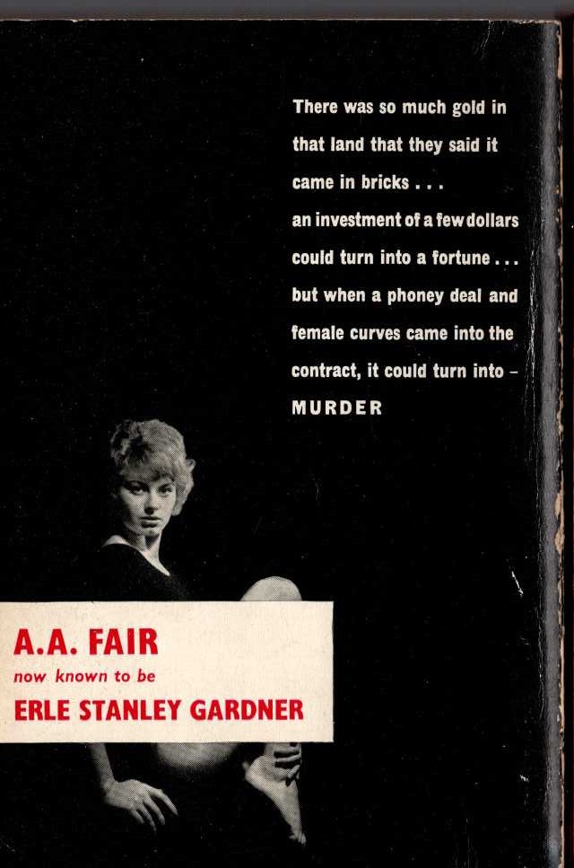 A.A. Fair  GOLD COMES IN BRICKS magnified rear book cover image