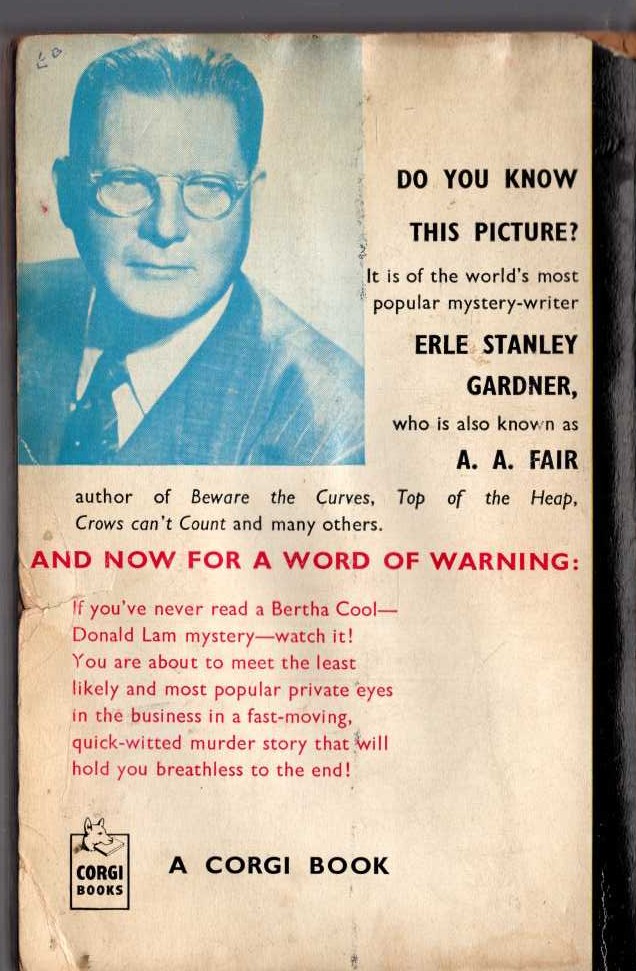 A.A. Fair  SOME WOMEN WON'T WAIT magnified rear book cover image