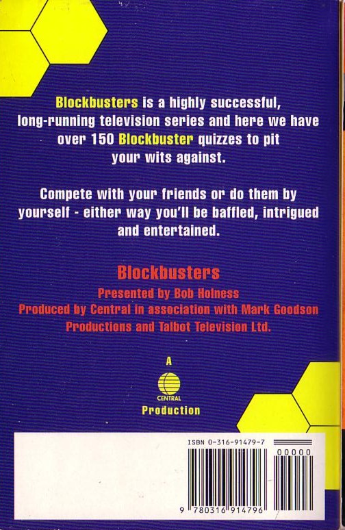 BLOCKBUSTERS   THE MEGA BLOCKBUSTERS QUIZ BOOK magnified rear book cover image