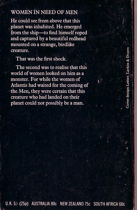 Poul Anderson  VIRGIN PLANET magnified rear book cover image