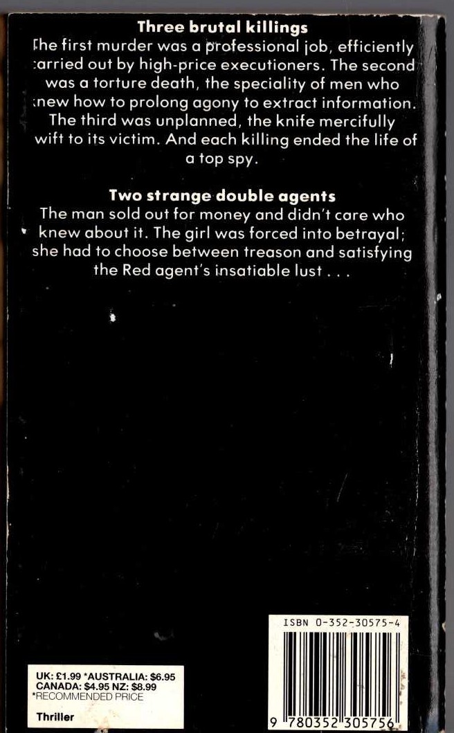 Nick Carter  THE RED GUARD magnified rear book cover image