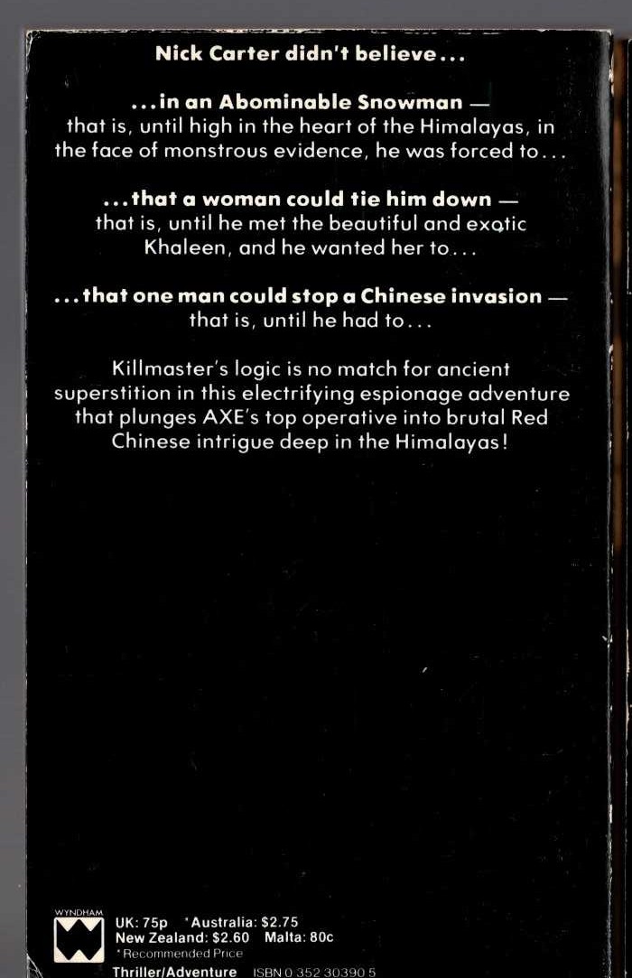 Edgar Rice Burroughs  SYNTHETIC MEN OF MARS magnified rear book cover image