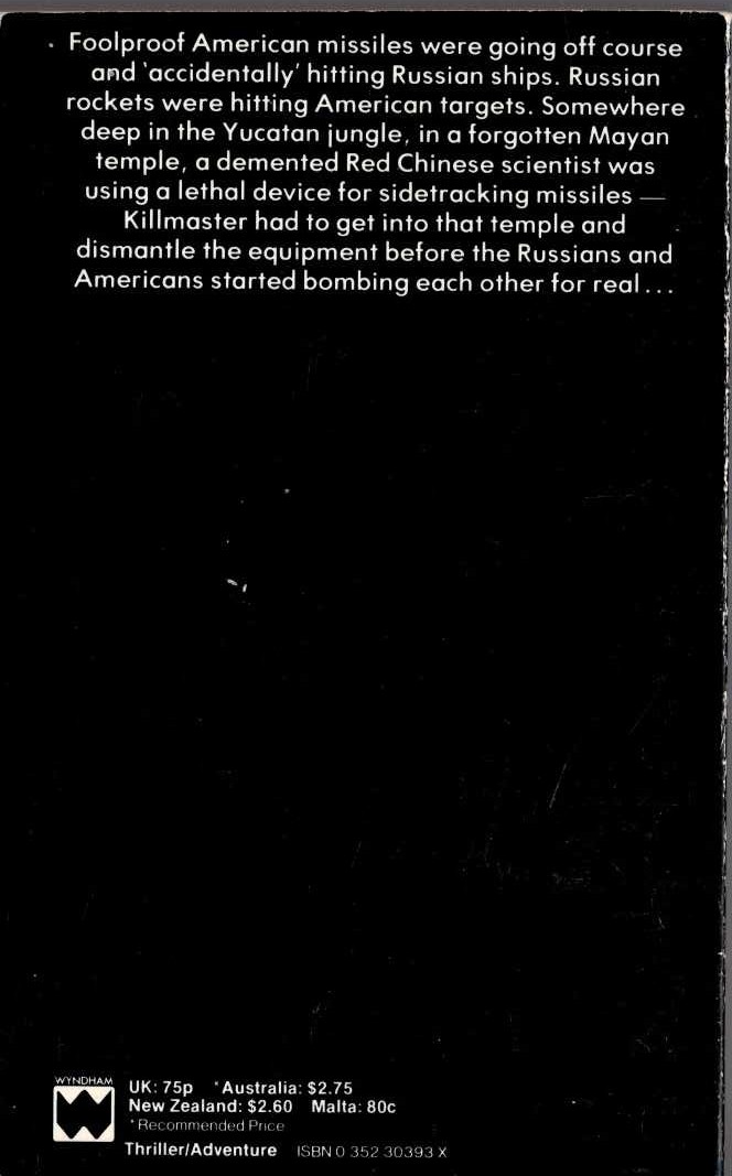 Nick Carter  ASSIGNMENT: INTERCEPT magnified rear book cover image