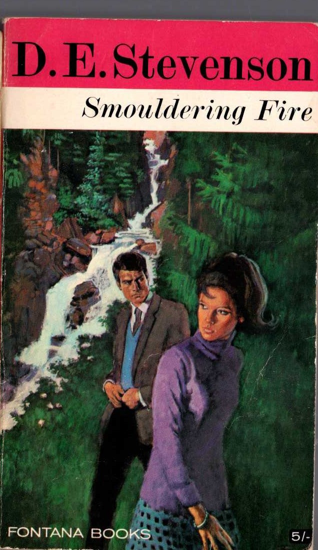 D.E. Stevenson  SMOULDERING FIRE front book cover image