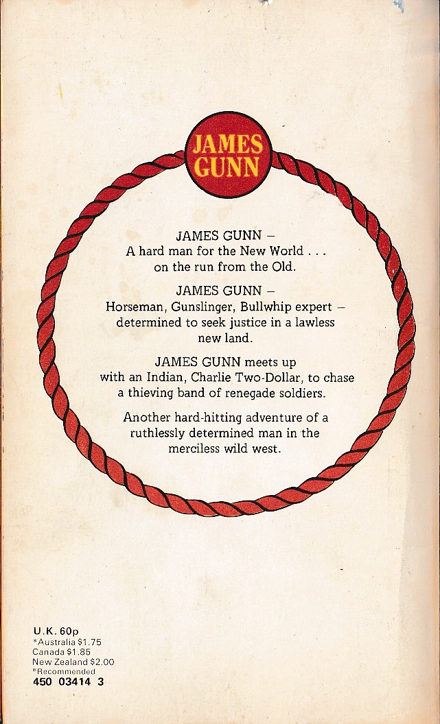 John Delaney  JAMES GUNN 5: OREGON OUTRAGE magnified rear book cover image