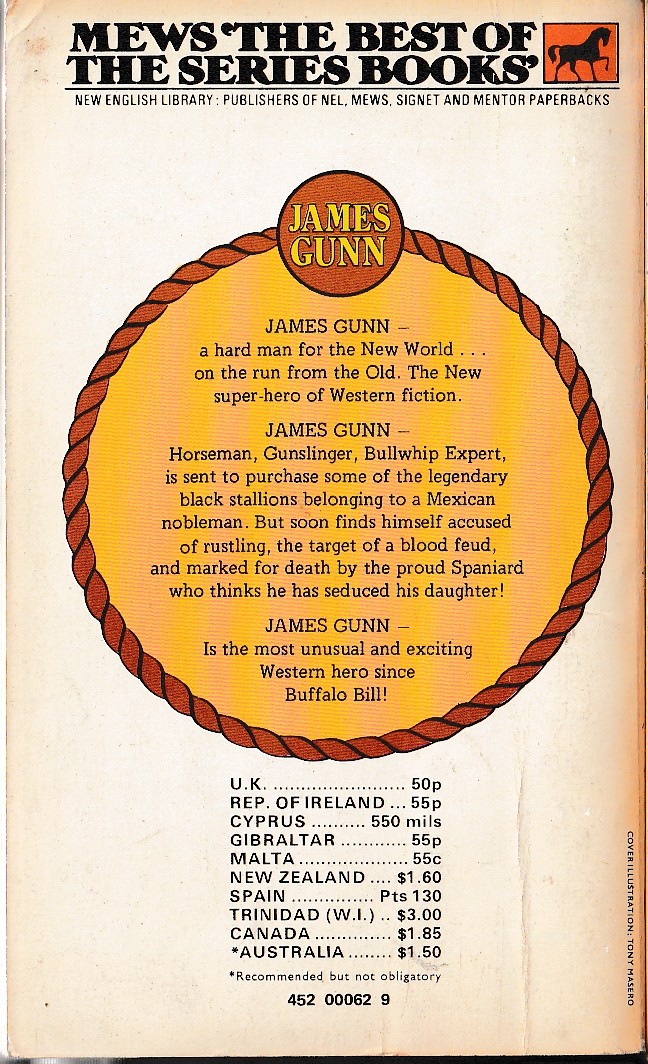 John Delaney  JAMES GUNN 4: BLOOD BRAND magnified rear book cover image