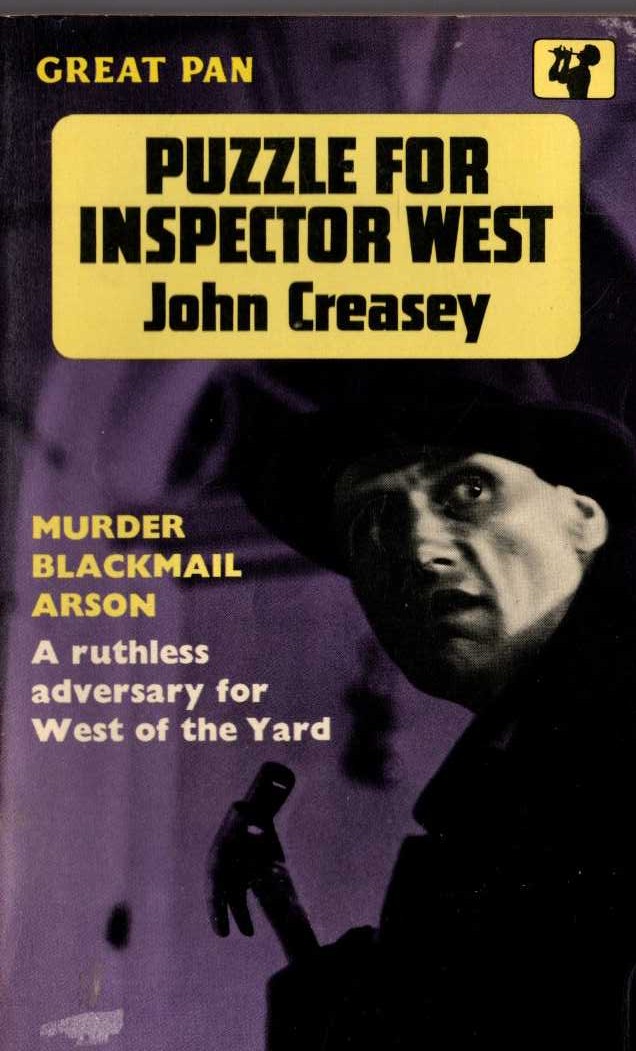 John Creasey  PUZZLE FOR INSEPCTOR WEST front book cover image
