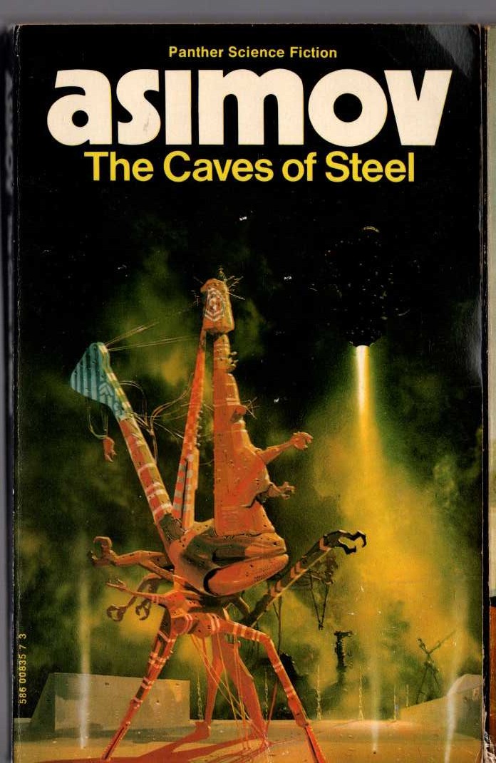 Isaac Asimov  THE CAVES OF STEEL front book cover image
