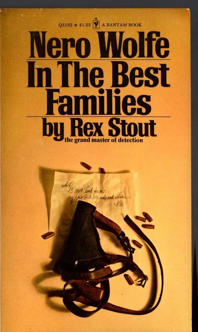 Rex Stout  IN THE BEST OF FAMILIES front book cover image