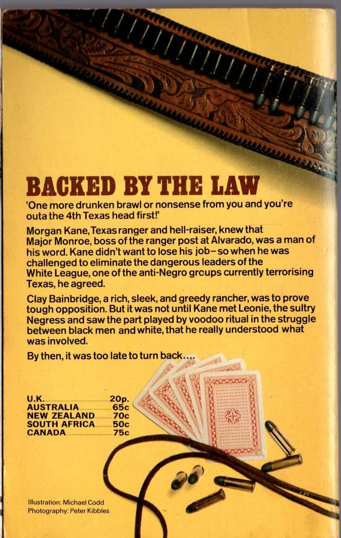 Louis Masterson  BACKED BY THE LAW magnified rear book cover image