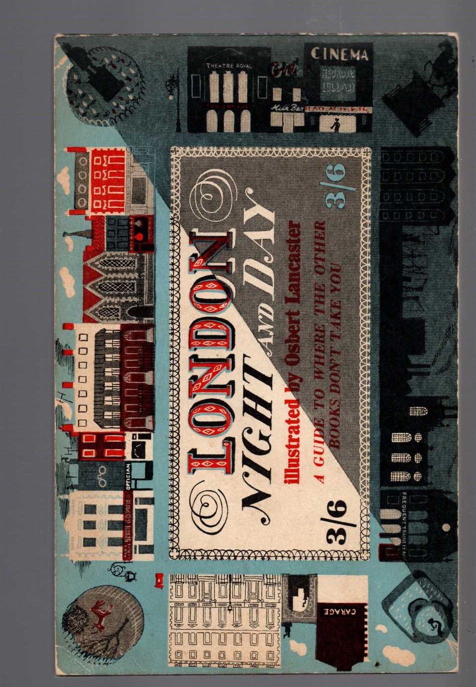 (Sam Lambert edits, Osbert Lancaster illustrates) LONDON NIGHT AND DAY magnified rear book cover image