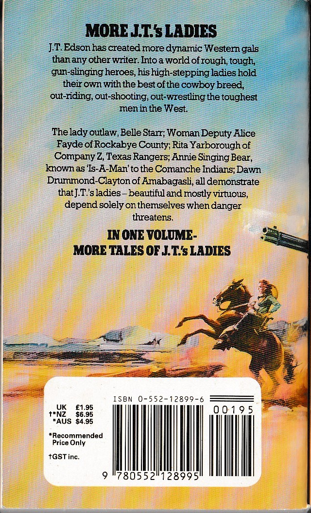 J.T. Edson  MORE J.T.'s LADIES magnified rear book cover image