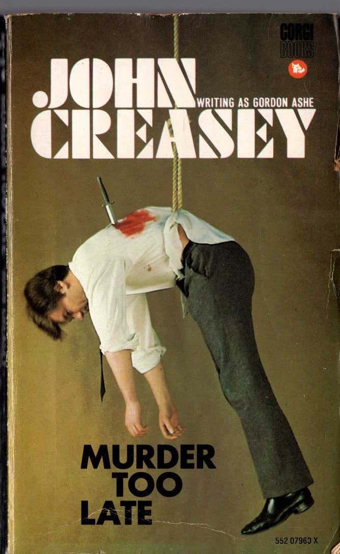 Gordon Ashe  MURDER TO LATE front book cover image