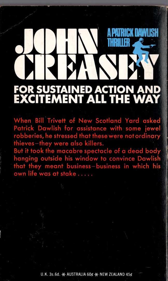 Gordon Ashe  MURDER TO LATE magnified rear book cover image