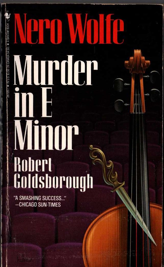 Rex Stout  MURDER IN E MINOR (Nero Wolfe) front book cover image