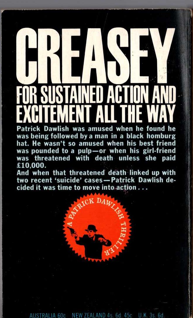 Gordon Ashe  DEATH ON DEMAND magnified rear book cover image