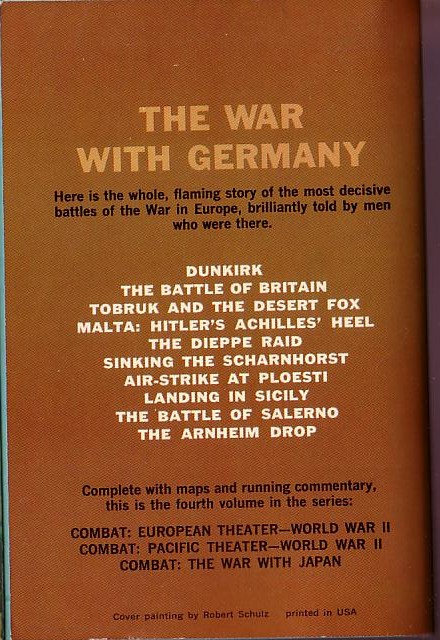 Don Congdon (Edits) COMBAT: THE WAR WITH GERMANY magnified rear book cover image