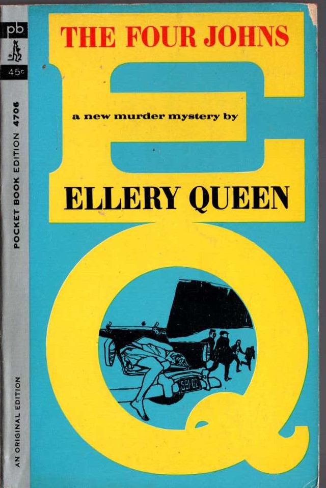 Ellery Queen  THE FOUR JOHNS front book cover image