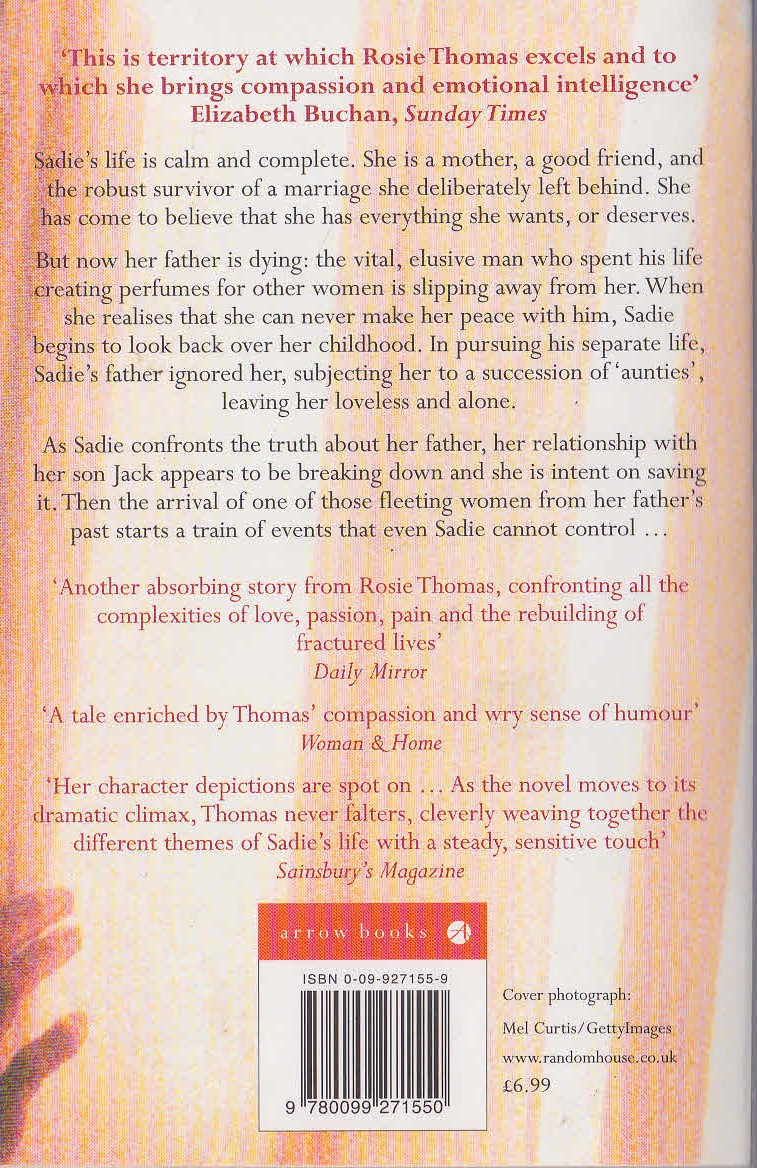 Rosie Thomas  IF MY FATHER LOVED ME magnified rear book cover image