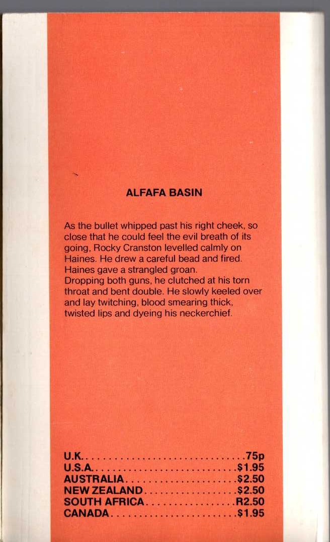 Burt Stohl  ALFAFA BASIN magnified rear book cover image