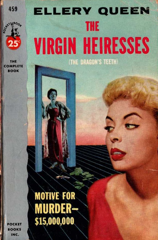 Ellery Queen  THE VIRGIN HEIRESS front book cover image