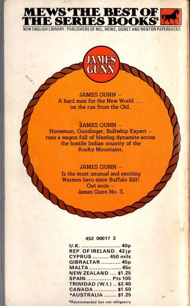 John Delaney  JAMES GUNN 2: SILVER FOR A BULLET magnified rear book cover image
