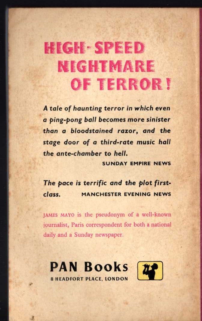 James Mayo  THE QUICKNESS OF THE HAND magnified rear book cover image