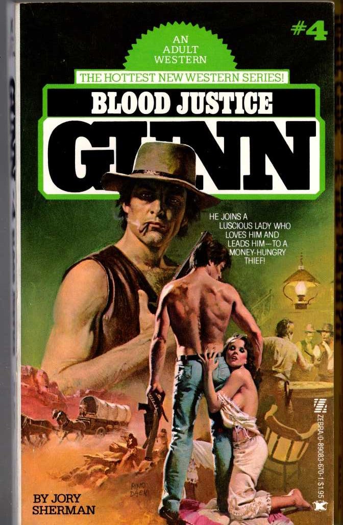 Jory Sherman  GUNN #4: BLOOD JUSTICE front book cover image