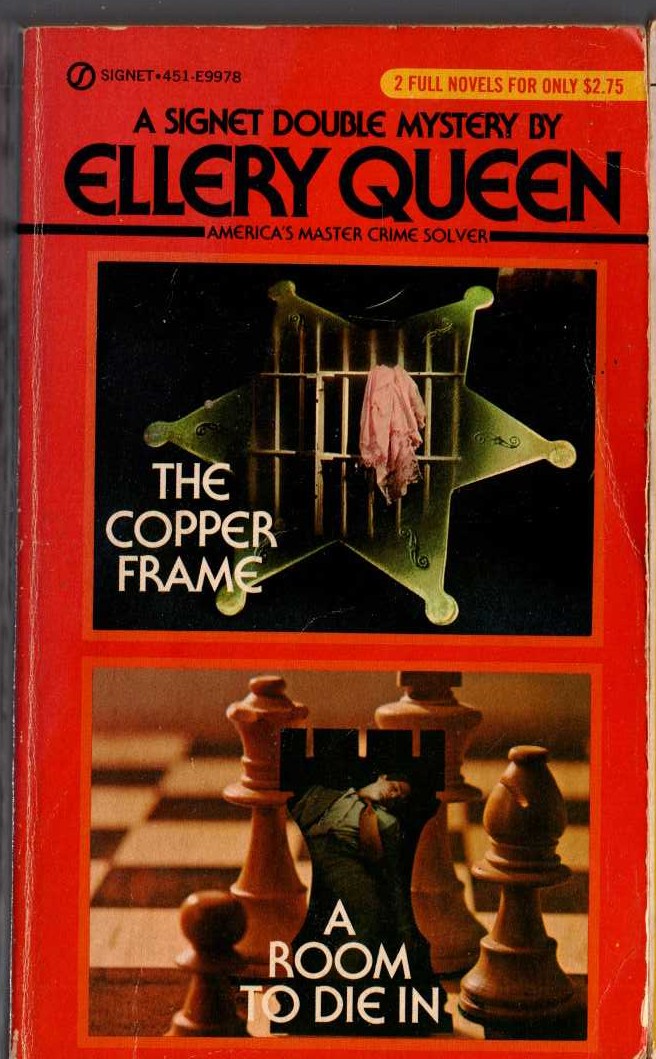 Ellery Queen  THE COPPER FRAME and A ROOM TO DIE IN front book cover image