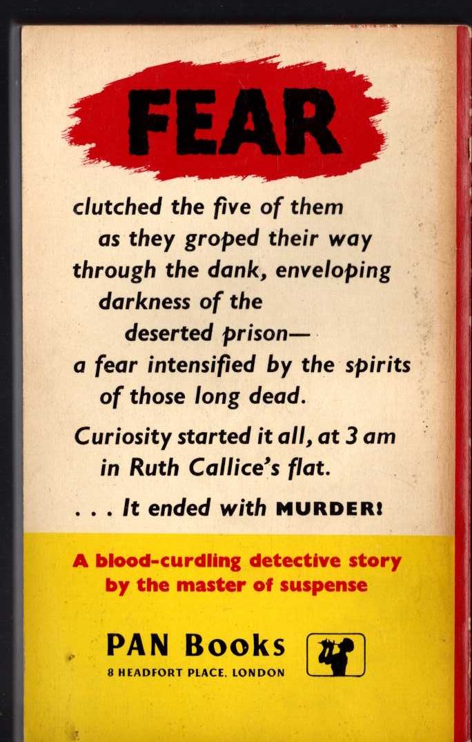 Carter Dickson  SKELETON IN THE CLOCK magnified rear book cover image