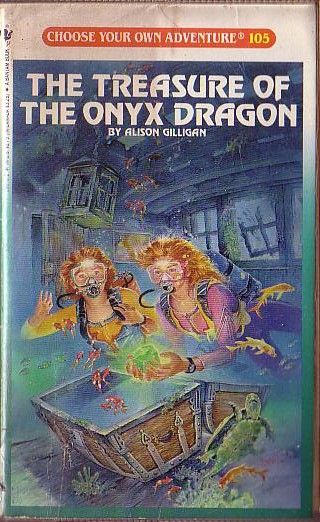 Alison Gilligan  THE TREASURE OF THE ONYX DRAGON (Choose Your Own Adventure Book) front book cover image