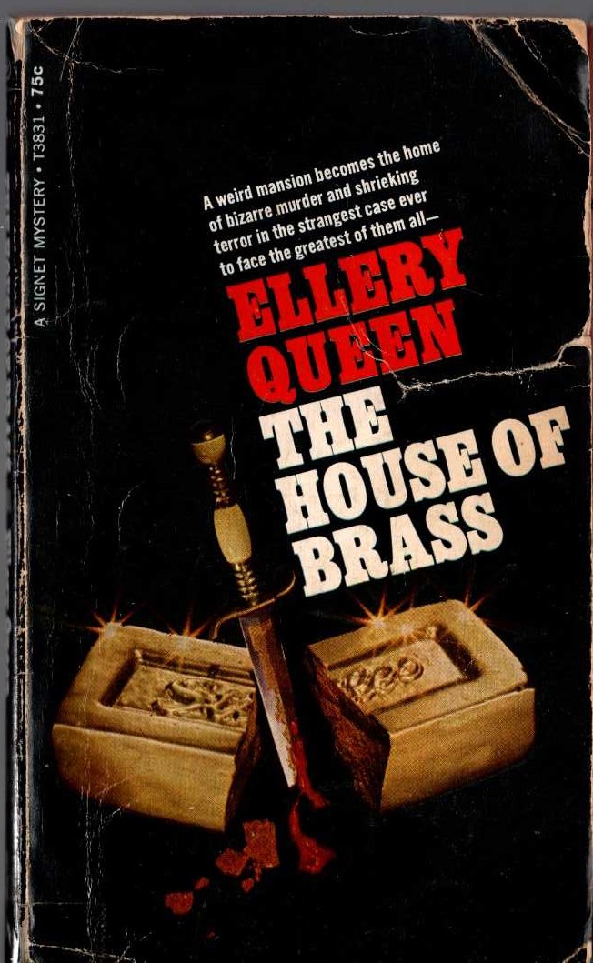 Ellery Queen  THE HOUSE OF BRASS front book cover image