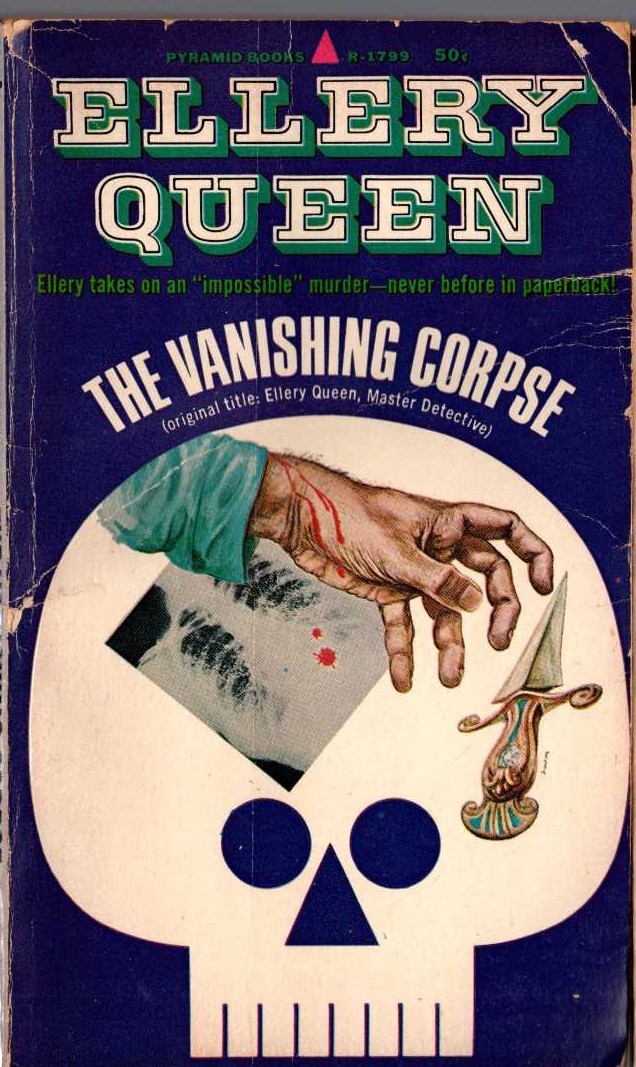 Ellery Queen  THE VANISHING CORPSE front book cover image