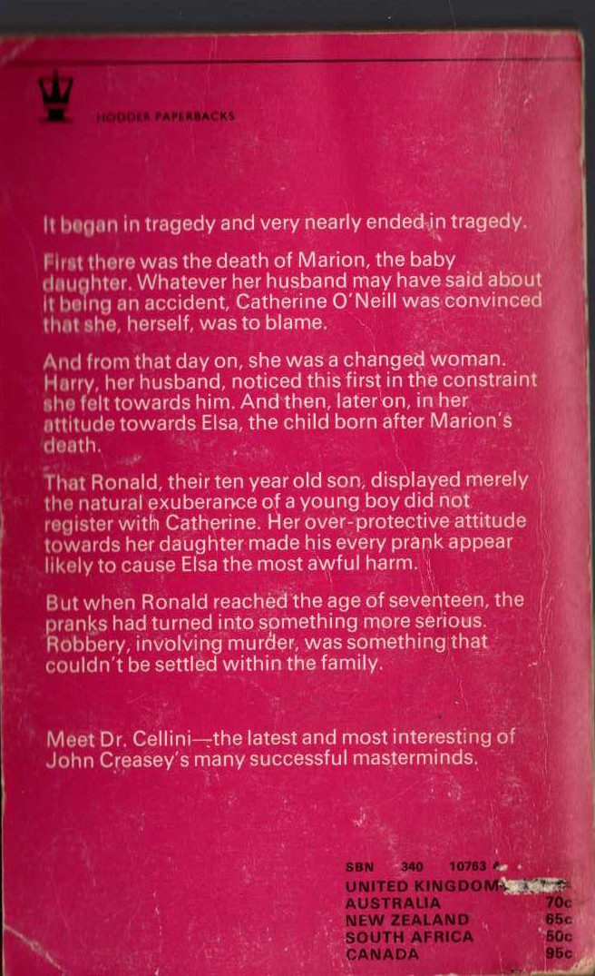 Michael Halliday  CUNNING AS A FOX magnified rear book cover image