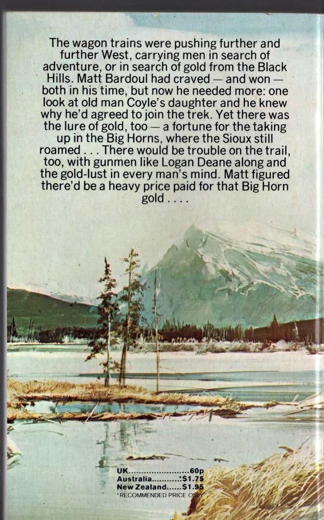Louis L'Amour  WESTWARD THE TIDE magnified rear book cover image