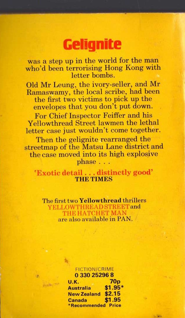 William Marshall  GELIGNITE magnified rear book cover image