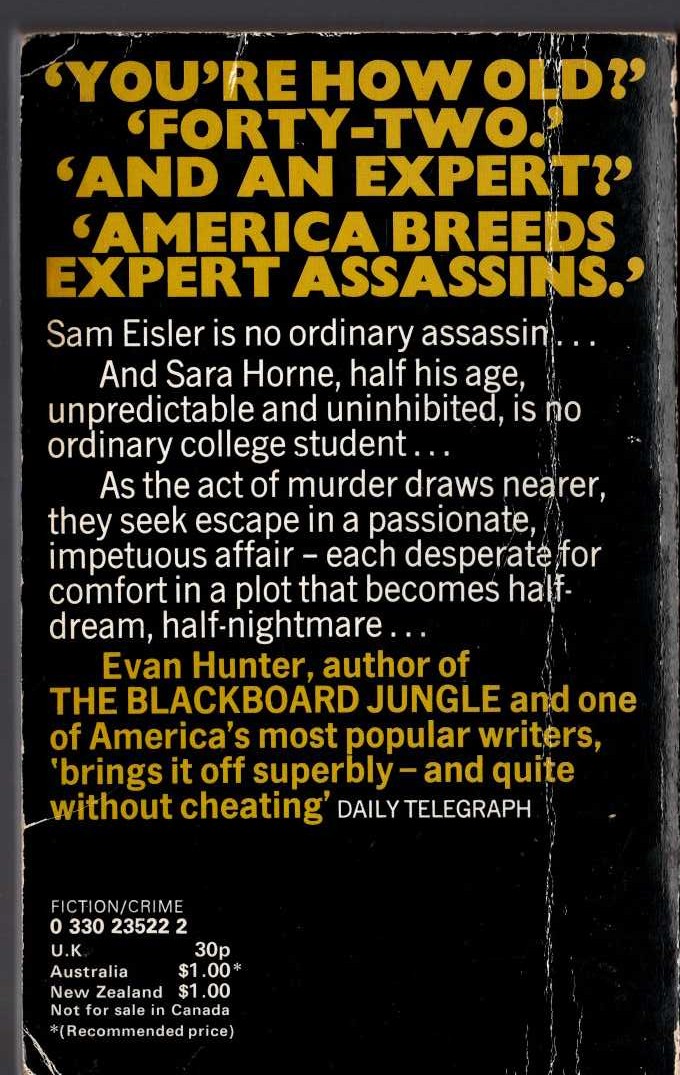 Evan Hunter  NOBODY KNEW THEY WERE THERE magnified rear book cover image