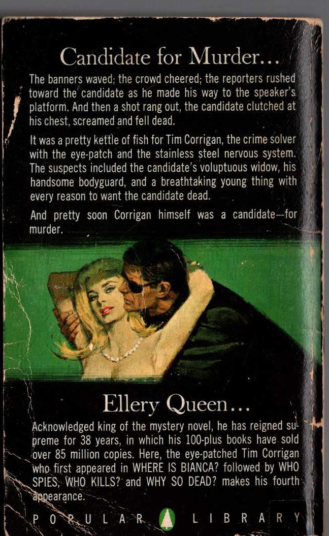 Ellery Queen  HOW GOES THE MURDER? magnified rear book cover image