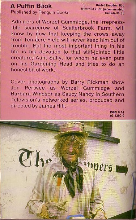 MORE TELEVISION ADVENTURES WITH WORZEL GUMMIDGE (Barbara Windsor & Jon Pertwee) magnified rear book cover image
