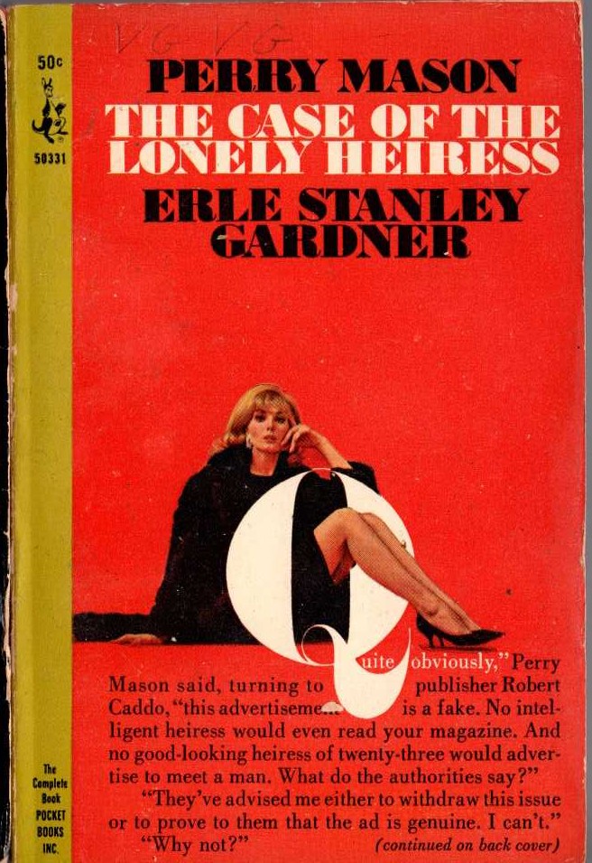 Erle Stanley Gardner  THE CASE OF THE HEIRESS front book cover image