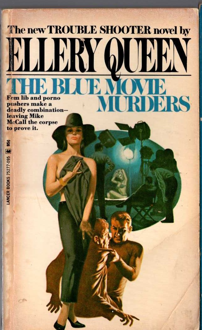 Ellery Queen  THE BLUE MOVIE MURDERS front book cover image