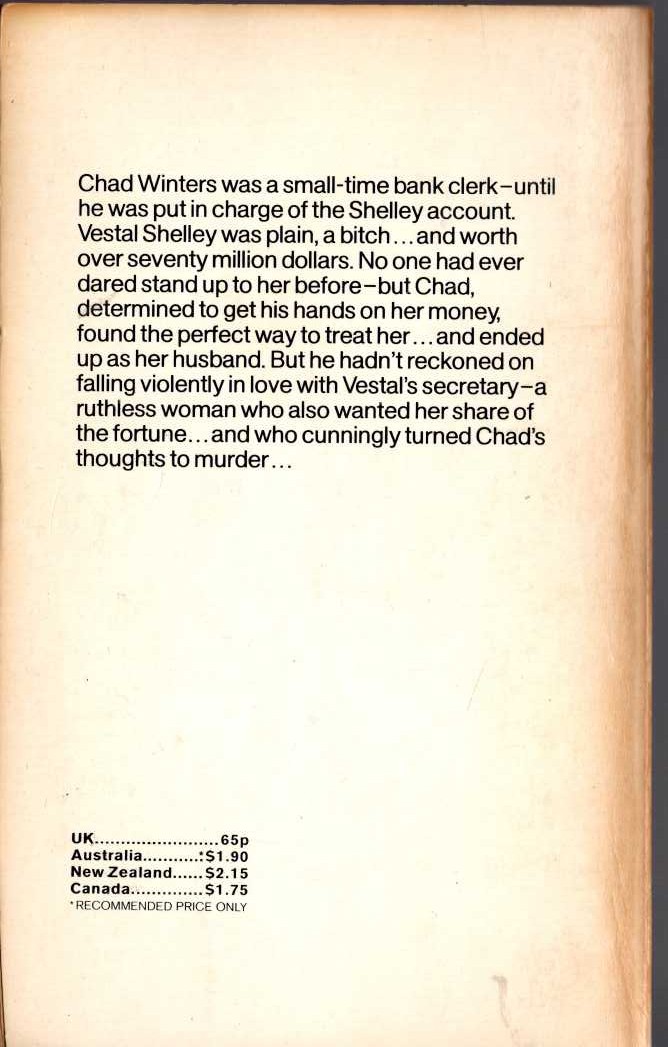 James Hadley Chase  THE SUCKER PUNCH magnified rear book cover image