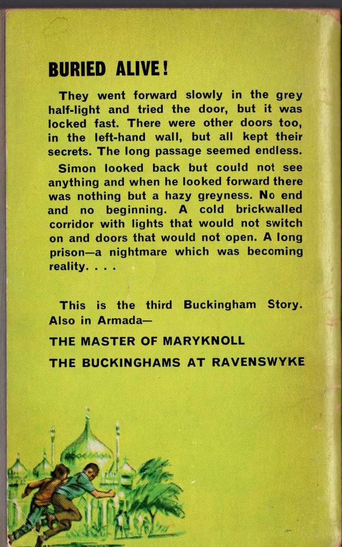 Malcolm Saville  THE LONG PASSAGE magnified rear book cover image