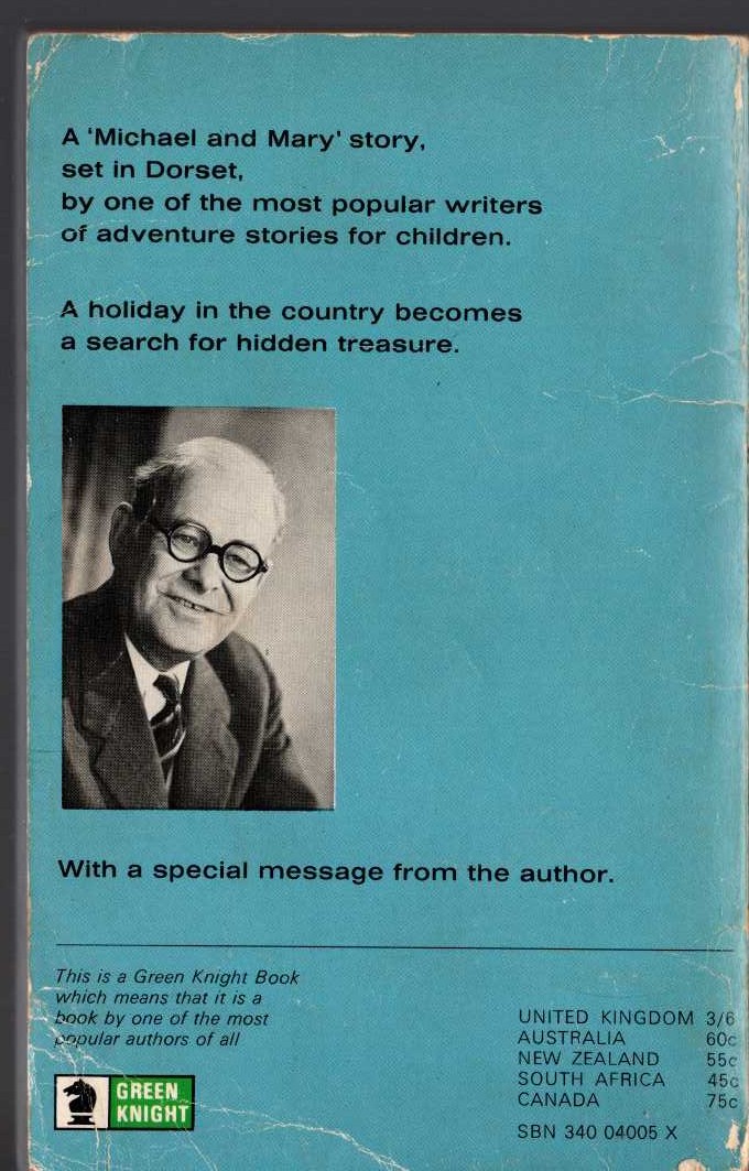 Malcolm Saville  THE SECRET OF THE HIDDEN POOL magnified rear book cover image